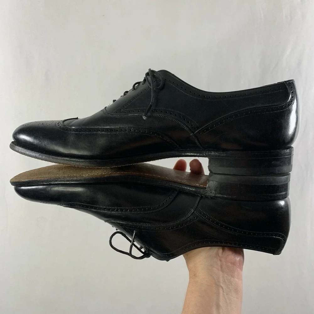 VTG Johnson & Murphy Aristocraft Mens Wingtip Oxford Dress Shoes 11.5 3A  USA